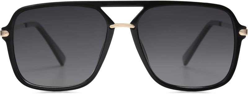Sojos Sunglasses for Women & Men, Square, Retro, Polarized Lens, Trendy Aviator, 90s Shades - Image 1